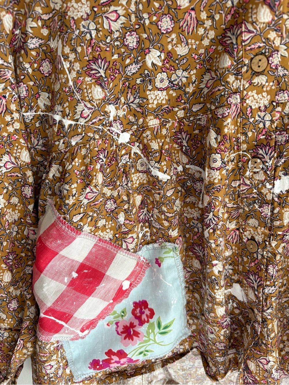 Flowy patched blouse - Picture 3 of 4